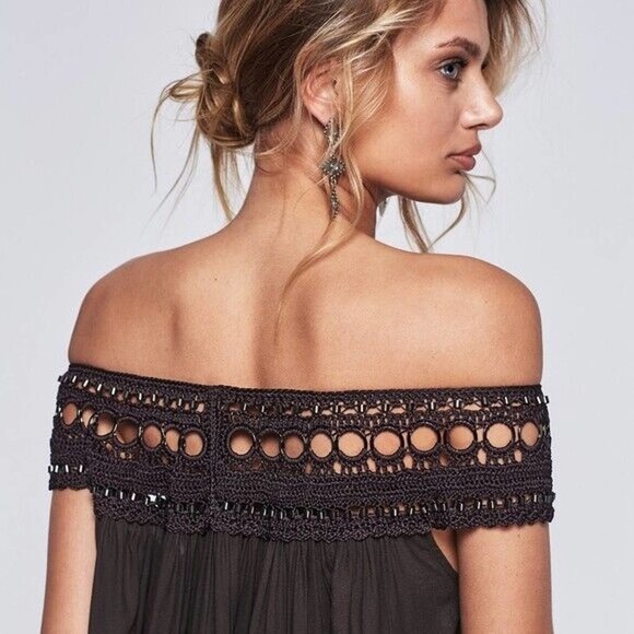 Free People | Feel Free Woven Yoke Hardware Top Womens Size S Purple - Picture 1 of 10